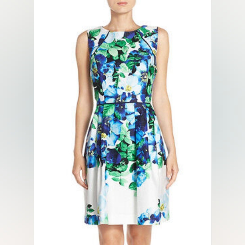 Vince Canuto Floral Multicolor Pleated Dress